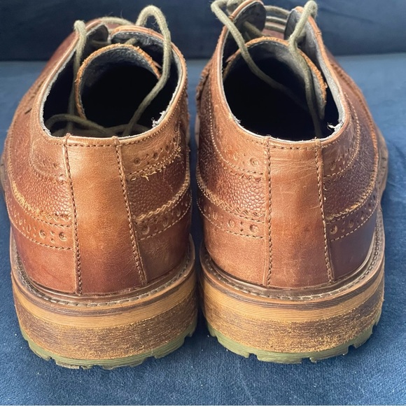 Dune London Shoes Mens 8 EU 41 Bongo Brown Leather Wingtip Brogue Dress Casual